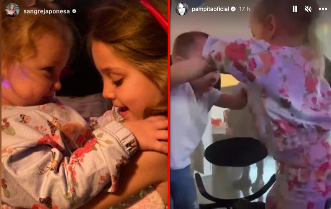 El tierno video que Pampita compartió de Ana Moritán jugando con el hijo de la China Suárez