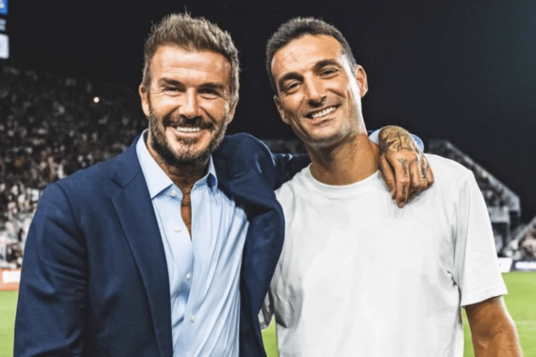 El emotivo encuentro entre Lionel Scaloni y David Beckham que pone fin a 20 años de rivalidad