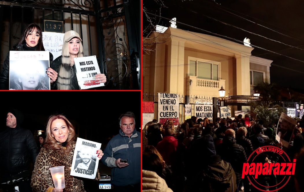 ¡Impactantes fotos de la marcha por Silvina Luna en la puerta de la casa de Lotocki!