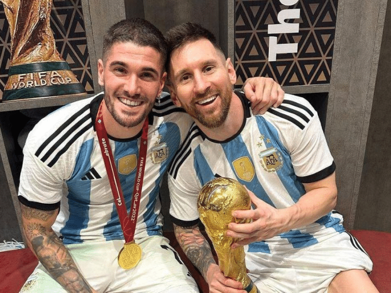 El emotivo mensaje de agradecimiento de Rodrigo De Paul a Lionel Messi