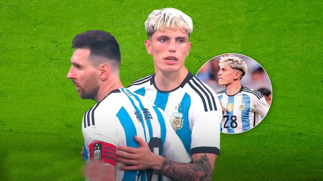 El desafío que Messi le puso a Garnacho en la Selección