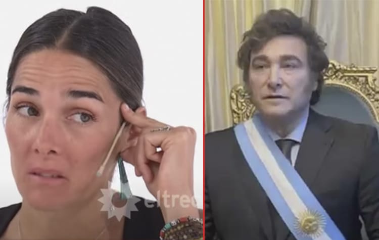 Juana Viale critica el look de Javier Milei tras asumir la Presidencia