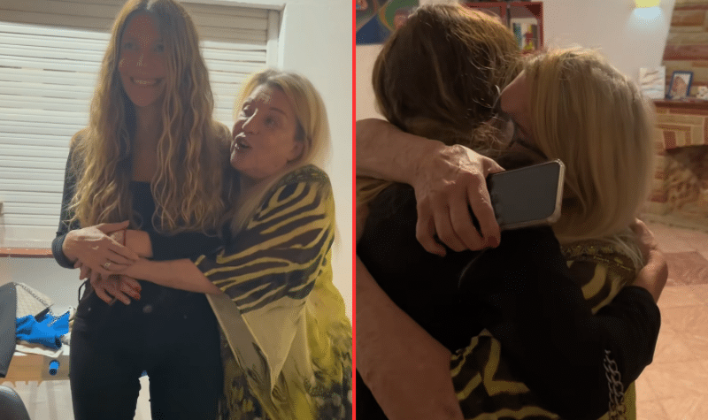 ¡Emotivo reencuentro! Mónica Ayos sorprende a su mamá en Argentina