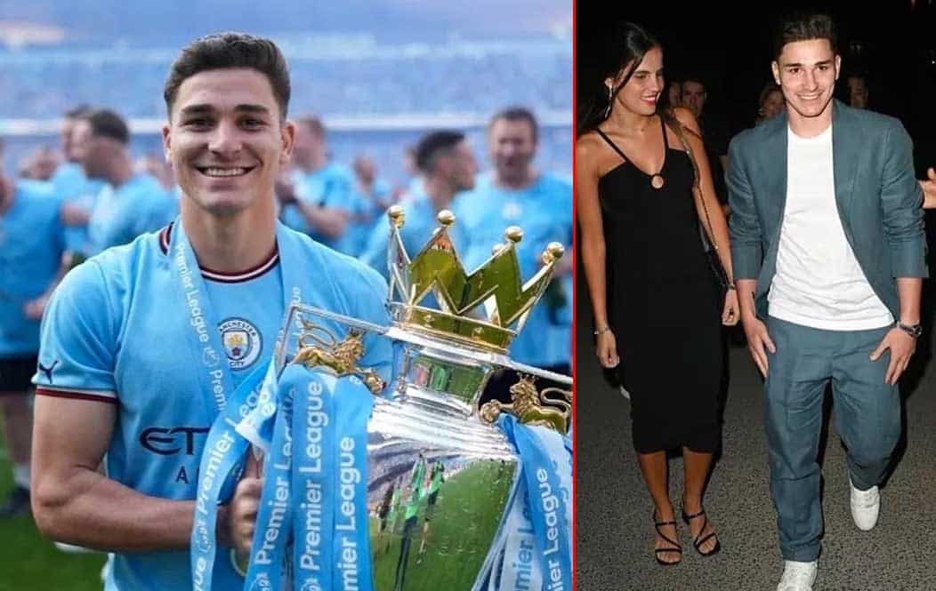 El increíble look de la novia de Julián Álvarez para celebrar su título con el Manchester City