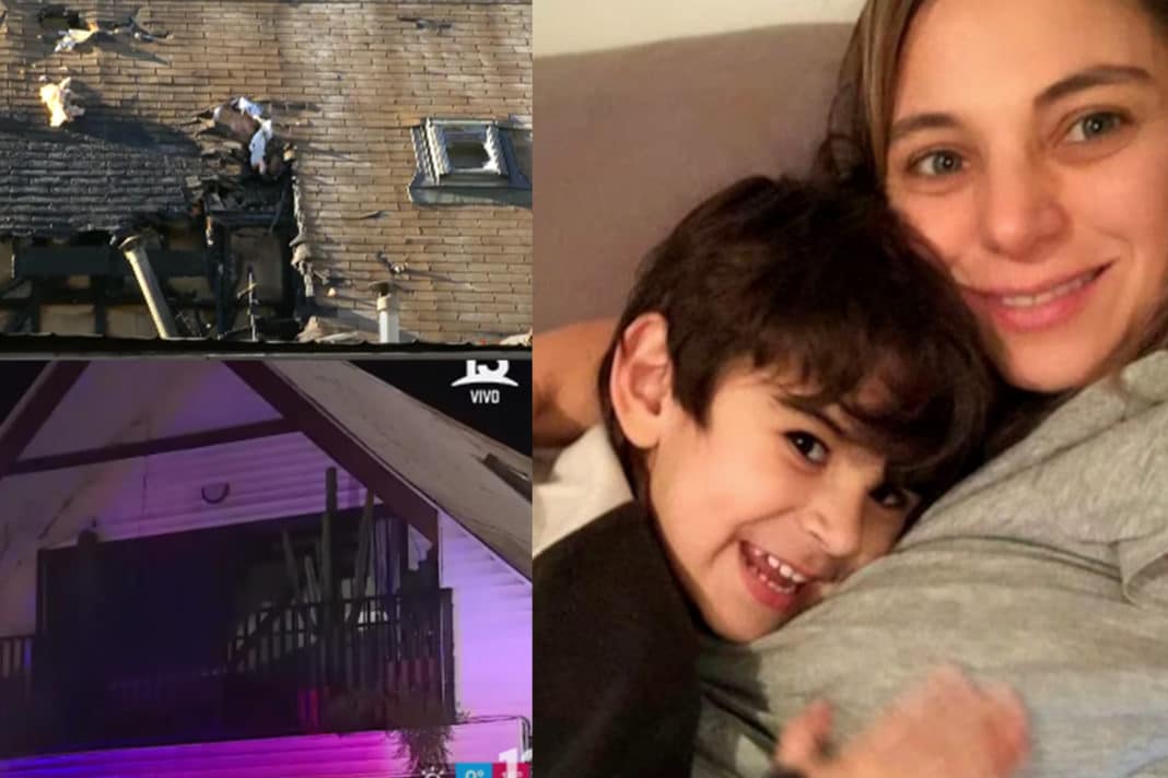 Impactantes imágenes de la casa de Mariana Derderián tras el trágico incendio que cobró la vida de su hijo