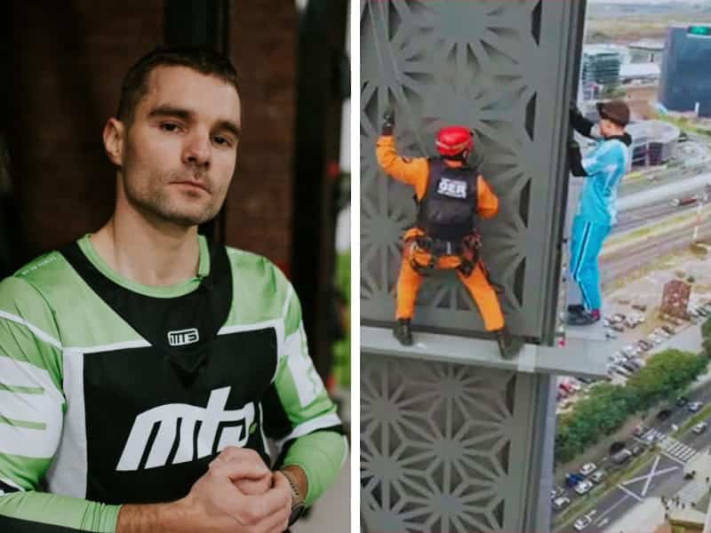 Increíble hazaña: El hombre que escaló 30 pisos sin protección en Retiro