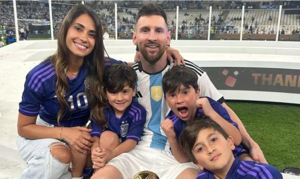 El emocionante festejo de Antonela Roccuzzo y sus hijos por la clasificación de Lionel Messi a otra final con Argentina