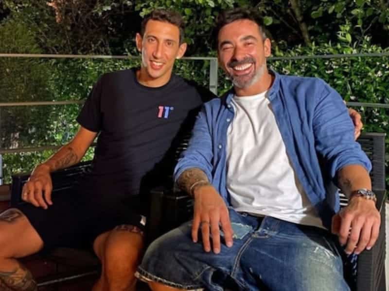 El emotivo reencuentro del Pocho Lavezzi y Ángel Di María después de más de una década de amistad