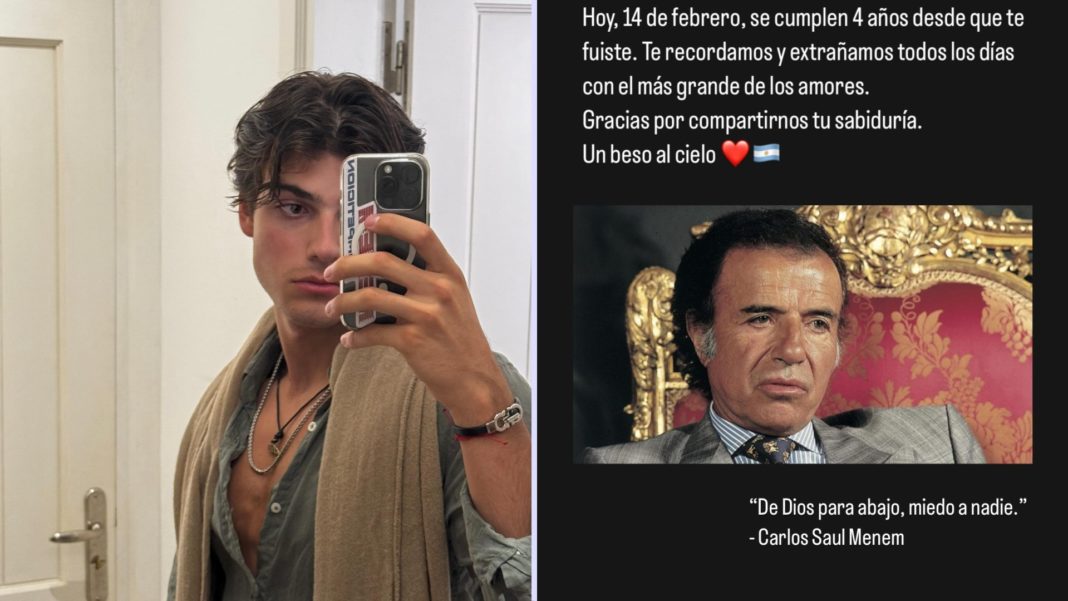 Luca Bertoldi Rinde Homenaje a su Abuelo Carlos Menem, 4 Años Después de su Partida